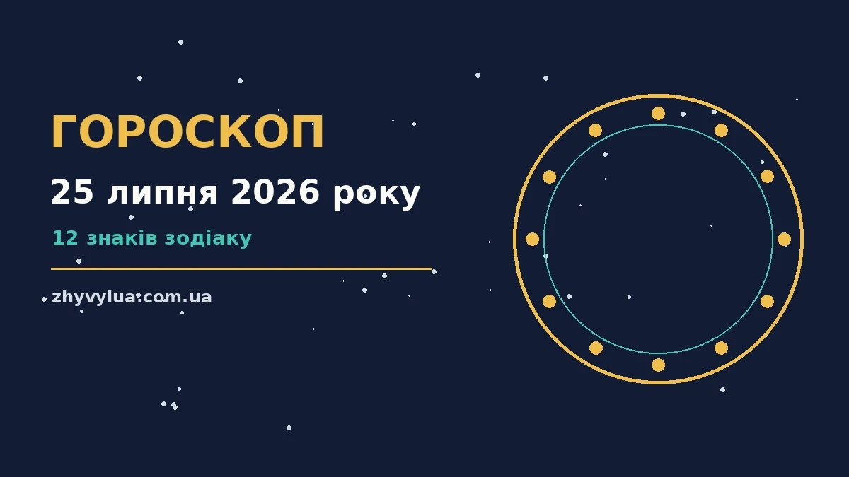 Гороскоп на 25 липня 2026 року: час рішень для всіх знаків для роботи, дому й кохання