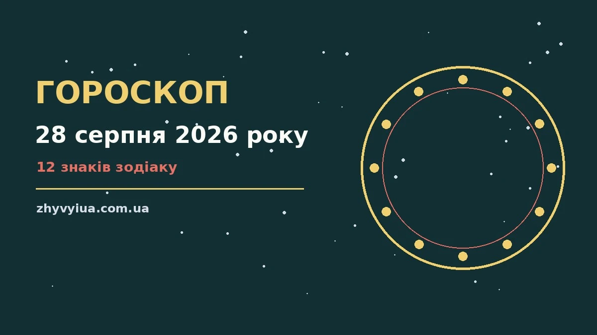 Гороскоп на 28 серпня 2026 року: час рішень для всіх знаків для роботи, дому й кохання