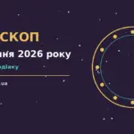 Космічний фон із зоряним небом, символами знаків зодіаку й цифрою дати 29 серпня 2026 року для щоденного гороскопу