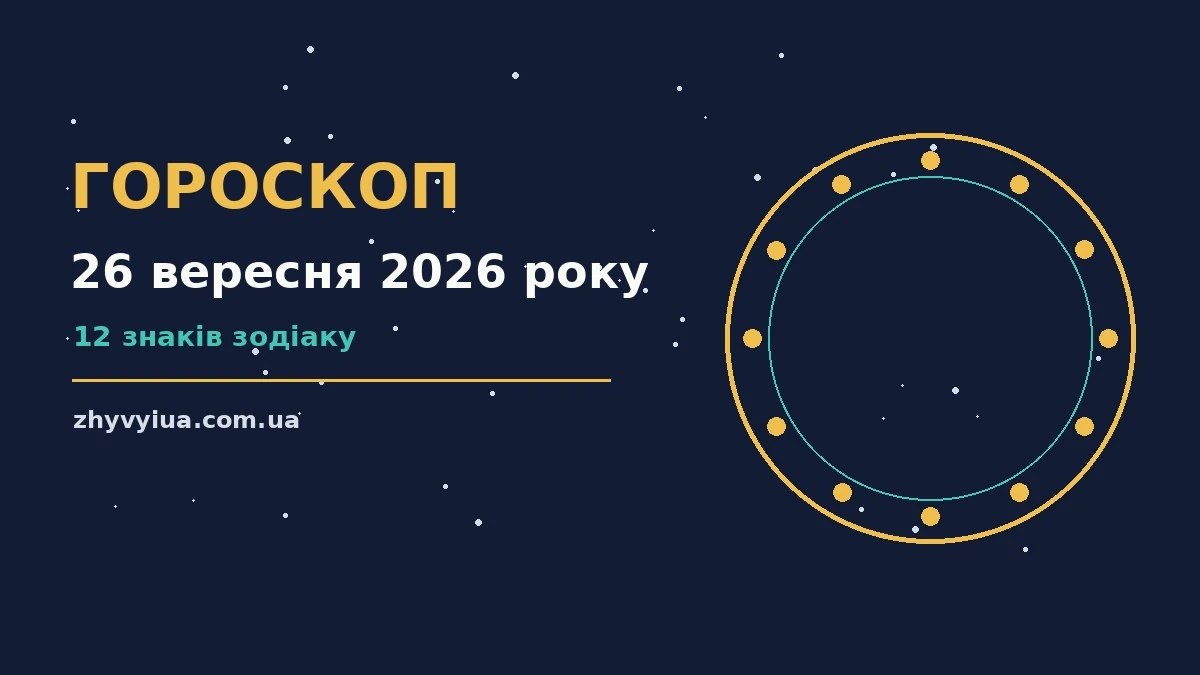 Гороскоп на 26 вересня 2026 року: час рішень для всіх знаків для роботи, дому й кохання