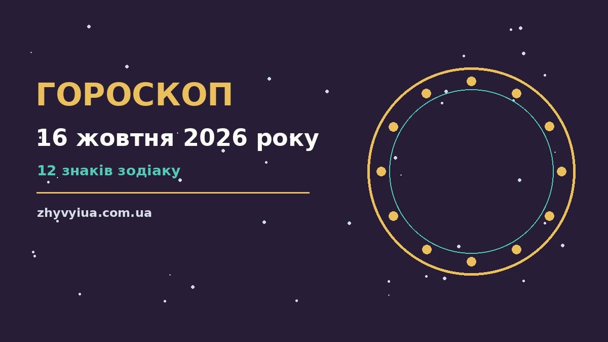 Гороскоп на 16 жовтня 2026 року: час рішень для всіх знаків для роботи, дому й кохання