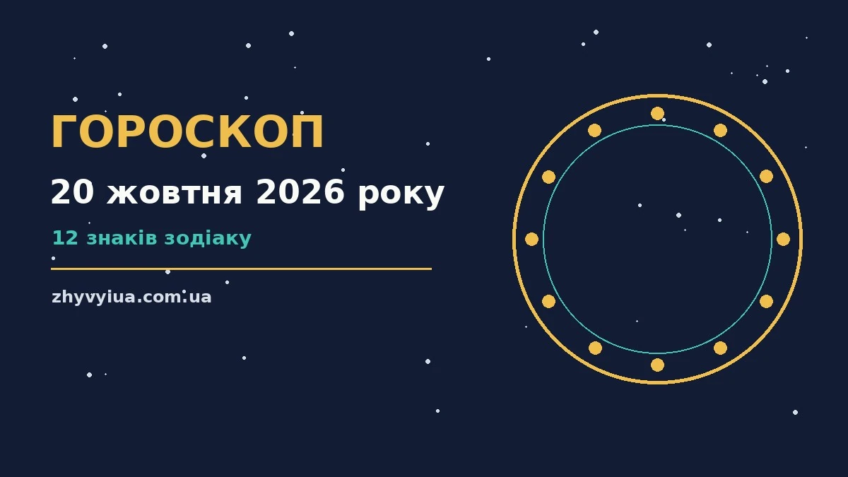 Гороскоп на 20 жовтня 2026 року: час рішень для всіх знаків для роботи, дому й кохання